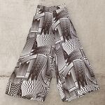 ASHLEY SRL ROMA Pantalone Palazzo fantasia con tasche ed elastico in vita 100% Viscosa Taglia Unica