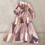 ASHLEY SRL ROMA ABITO LUNGO IN VISCOSA fantasia con lurex modello schemisier