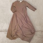 LIST ROMA LONG DRESS LIST manica tre quarti e tasche con particolare movimento della gonna