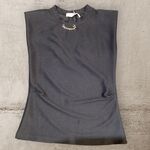 ASHLEY SRL ROMA CROP TOP giormanica e spalline ,mille righe con ovale scollato sul retro e riprese in vita