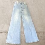  JEANS PALAZZO VITA ALTA con cucitura trasversale sul davanti