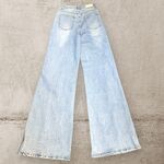  JEANS PALAZZO VITA ALTA con cucitura trasversale sul davanti