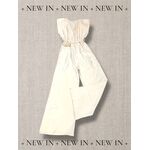 ASHLEY SRL ROMA JUMPSUIT IN RAYON VISCOSA LUREX scollo a v ,elastico in vita ,tasche e cinta fiore