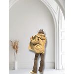  ECO SHEEP con cappuccio , inserti in ecopelle, interno in eco pelliccia ,bottoni e tasche asola a filo