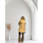  WOMEN’S DOWN JACKET con parti  in eco montone,collo con profili in eco pelliccia, zip e tasche a filo