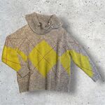 Viceversa WOOL SWEATER IN MOHAIR DISPONIBILE CON COLLO ALTO lunghezza media fantasia a rombi anni 70