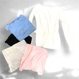  MAGLIA IN MISTO CASHEMER MANICA LUNGA TINTA UNITA