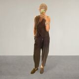 EFFETTI COMPLETO GILET con particolare allaccio di due bottoni E PANTALONE taglio balloon