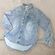  CAMICIA JEANS DENIM colletto polsino e doppia tasca applicata con strass sul davanti