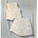  COMPLETO GILET E SHORTS VISCOSA IN TESSUTO LAVORATO CON RICAMO gilet con bottoni giro maniche e shorts con tasche cerniera e bottone