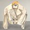  TRENCH COAT con elastico in vita ,doppio petto con collo revers, maniche a sbuffo
