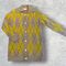 Viceversa LONG WOOL CARDIGAN IN MOHAIR CON BOTTONI e collo ,fantasia a rombi anni 70